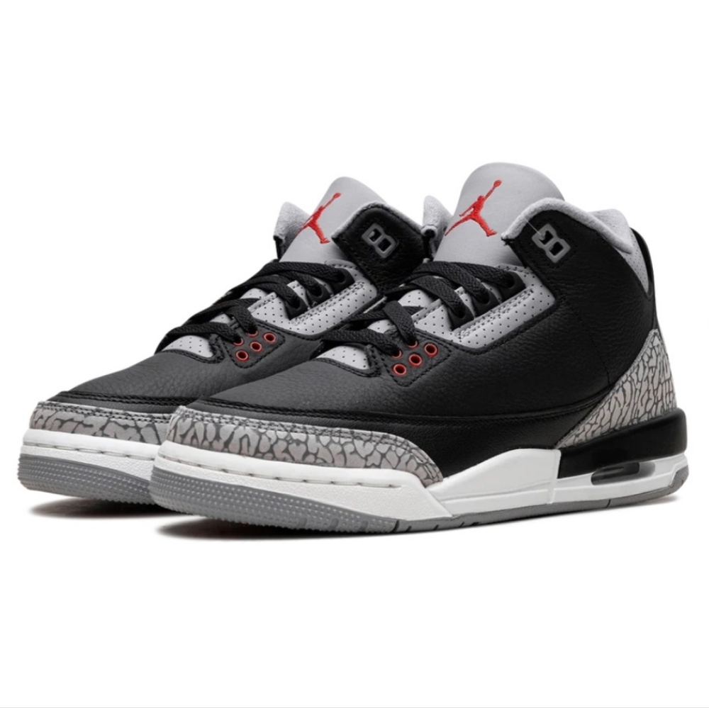 Jordan Kids Grade School Black, Gray, and Red Sneakers